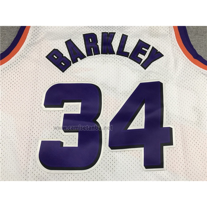 Camiseta Phoenix Suns Charles Barkley #34 Mitchell & Ness 1992-93 Blanco